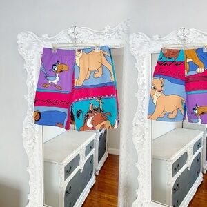New York Couture VINTAGE Reworked Lion King Pocket Shorts
